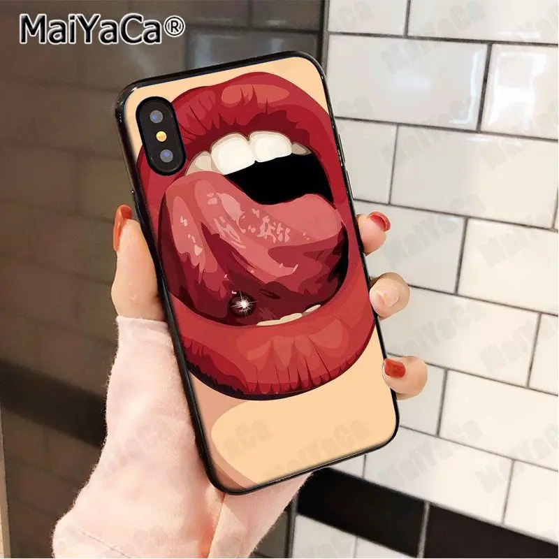 MaiYaCa сексуальная леди красные губы горячая девушка чехол для телефона iphone 13 12pro max