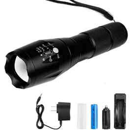 Большая Акция Ultra Bright CREE xm-l T6 светодиодный фонарик 5 режимов 4000 люмен Масштабируемые светодиодный фонарик 18650 Батарея+ Зарядное устройство+ клип