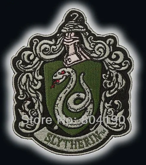 Гарри Поттер "Salazar Slytherin" герб эмблема вышитая Железная на патч Рок Ретро аппликация Прямая поставка