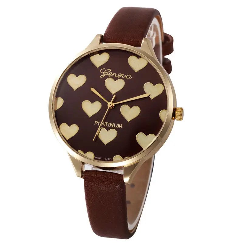 Relojes mujer часы женские часы модные женские часы с рисунком сердца кварцевые из искусственной кожи часы Montre Femme женские часы