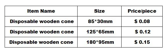Одноразовые конические держатели для мороженого деревянный конус маленькие и