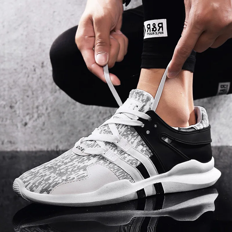 2019 Korean version of the new breathable mesh fashionable men's leisure shoes | Обувь