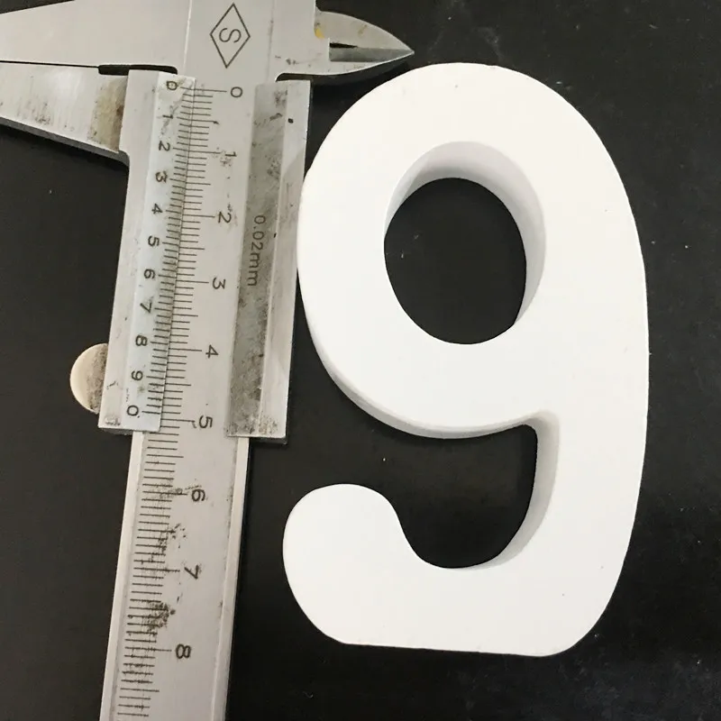 9 3.14" Wood Craft Plywood Wooden Number, Number 0 To 9 for Wedding Nursery Home Decoration - Цвет: 9