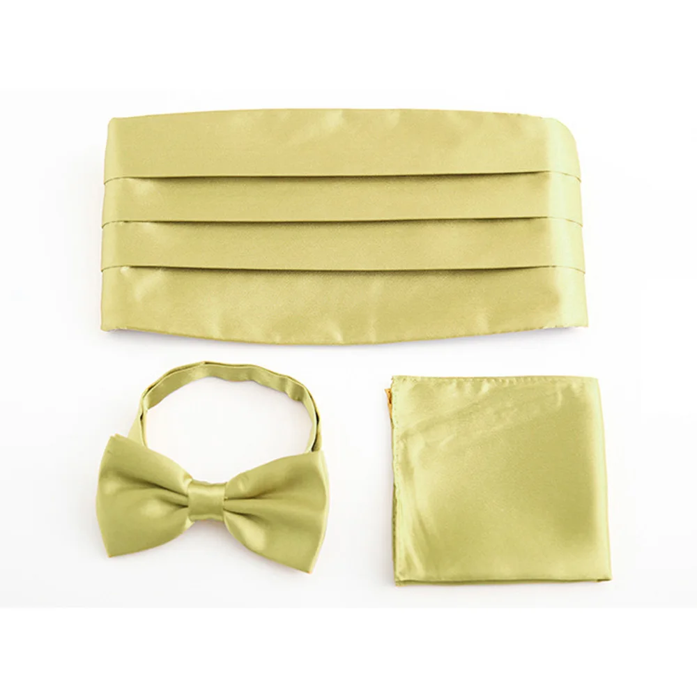 Мужской деловой однотонный галстук-бабочка с карманом и квадратным