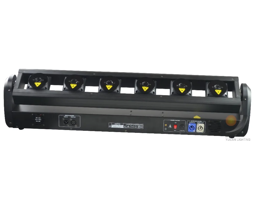 6 отдельных управляемых движущихся головок RGB лазер для сцены шоу эффект партии