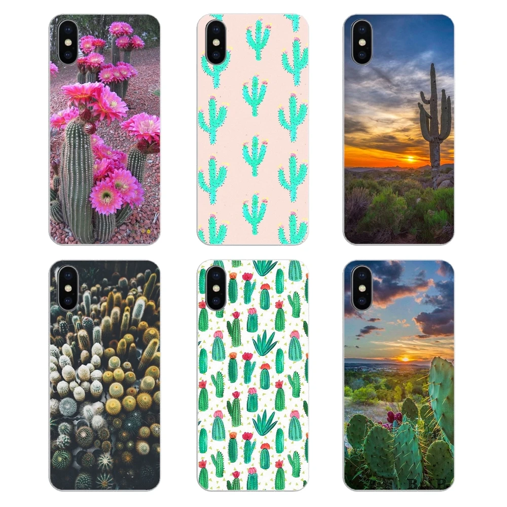 Силиконовый чехол для телефона кактус Samsung Galaxy S2 S3 S4 S5 MINI S6 S7 edge S8 S9 Plus Note 2 3 4 5 8 Coque