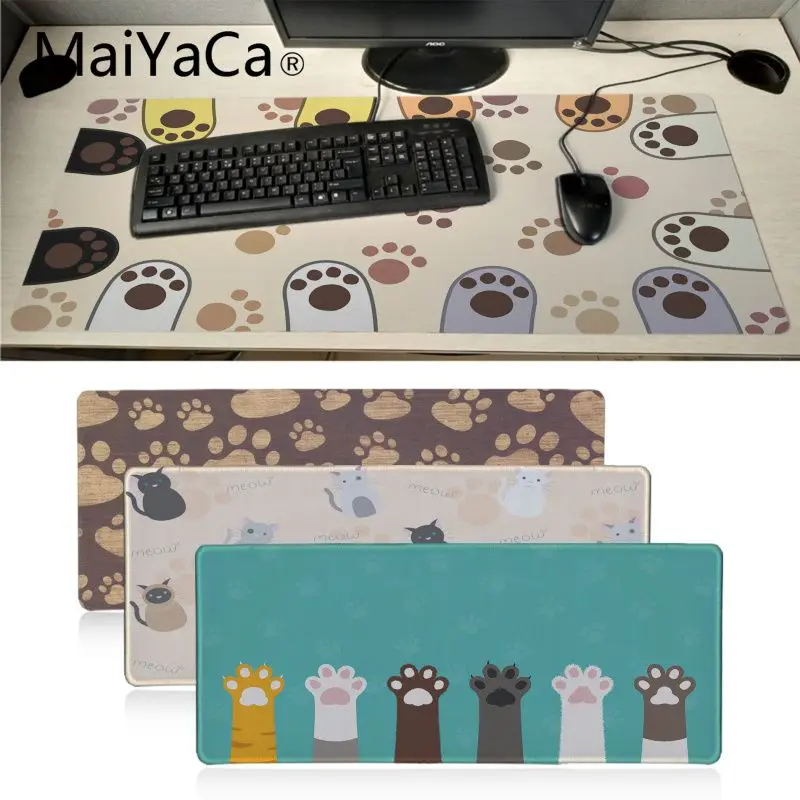 Игровой коврик для мыши MaiYaCa новый дизайн милый геймерский с изображением кошек и