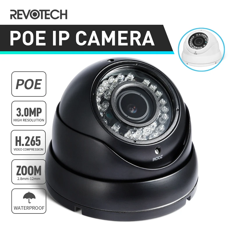 

Водонепроницаемая IP-камера видеонаблюдения, 3 Мп, 2,8-12 мм, 1296P / 1080P