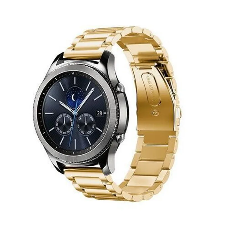 gold Шестерни S3 ремень для samsung Galaxy watch 46mm Шестерни S3 Frontier/классический ремешок для часов Нержавеющая сталь ссылка браслет «Умные» часы аксессуары - Цвет ремешка: gold