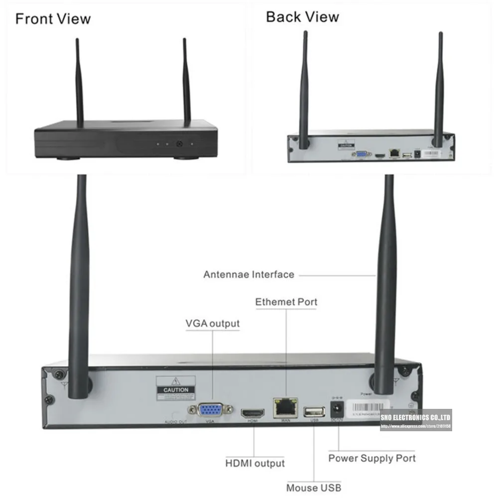Socotech 8CH Беспроводной NVR сетевой комплект 1080 P WI-FI CCTV Системы ИК Открытый P2P