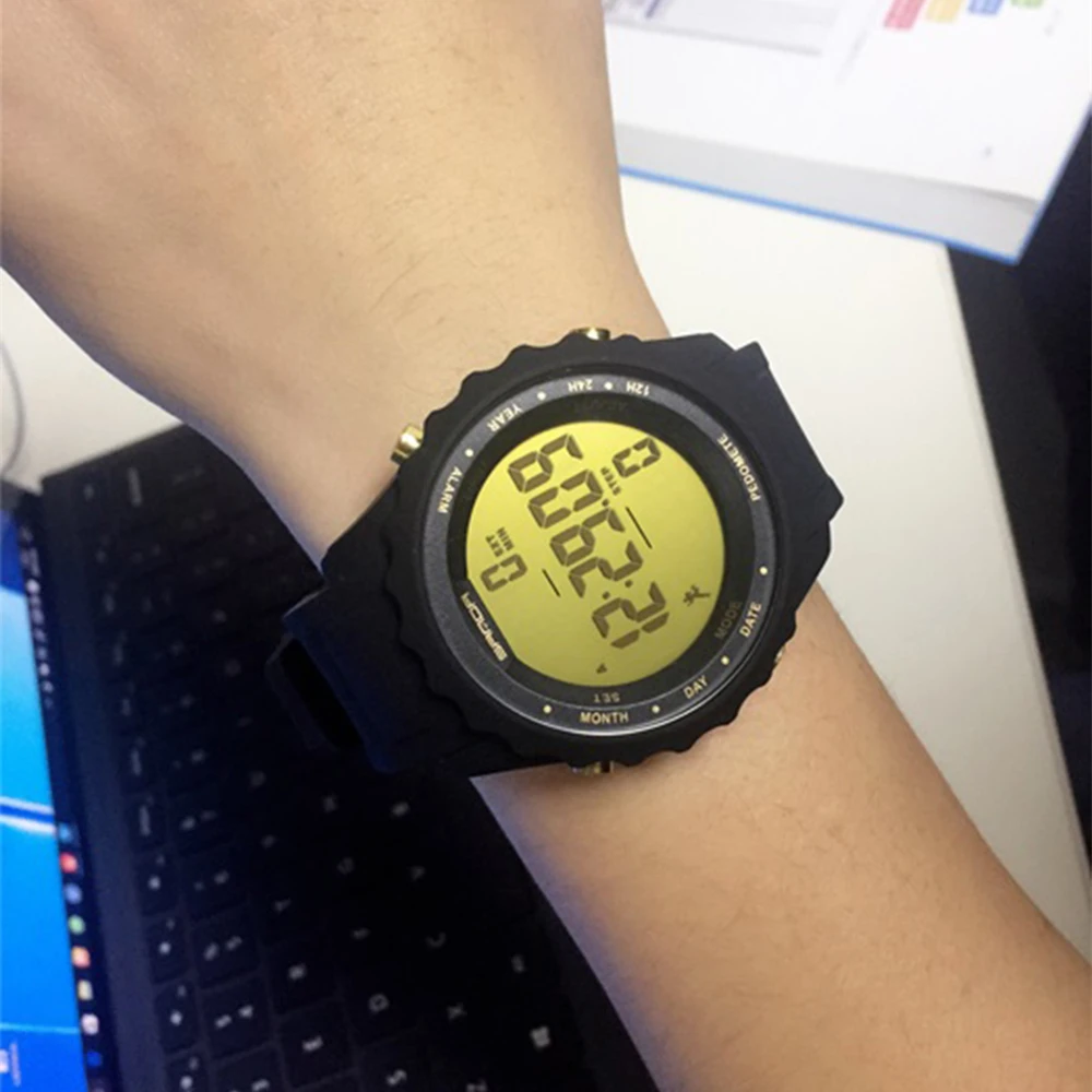 SANDA Модные мужские спортивные часы водонепроницаемые уличные цифровые с