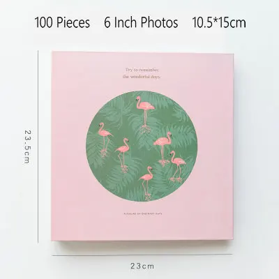 A Модный DIY фотоальбом, альбом для путешествий и свадьбы, книга памяти ребенка, 6 дюймов, 100 фотографий, альбом для фотографий - Цвет: A