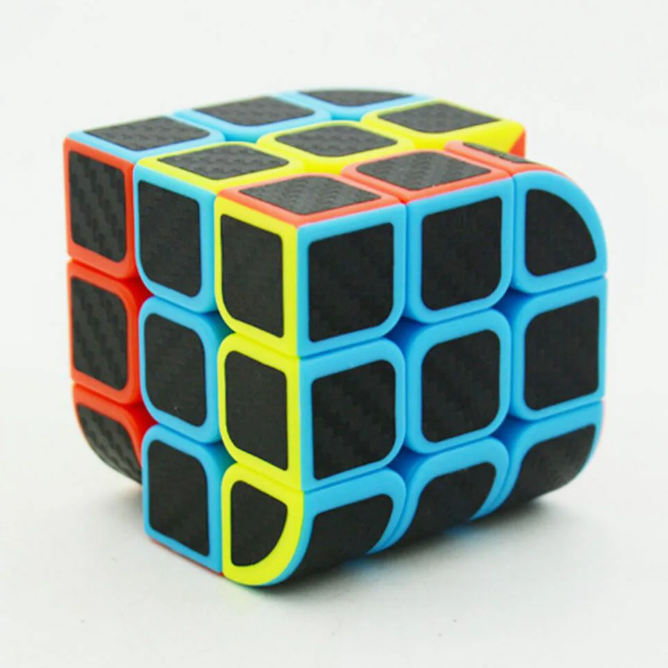 Z cube 14 видов скоростная наклейка из углеродного волокна "Кубики" Волшебный куб Cubo Magico головоломка игрушка для детей подарок игрушка для взрослых - Цвет: Rounded 3x3 cube