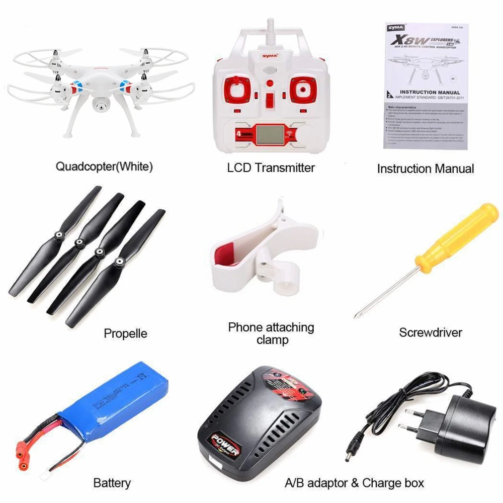 SYMA X8W FPV Радиоуправляемый квадрокоптер Дрон с Wi Fi камерой 2 4G 6 осевой X8C 2MP камера RTF