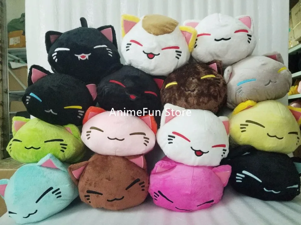 28 см мультфильм Nemuneko роза серии спящий Кот Мягкие плюшевые куклы игрушки Kawaii Neko кошка животных Подушка