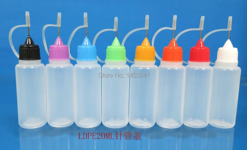 Партия 200 шт. 20 мл пластиковые бутылочки-капельницы с безопасными наконечниками