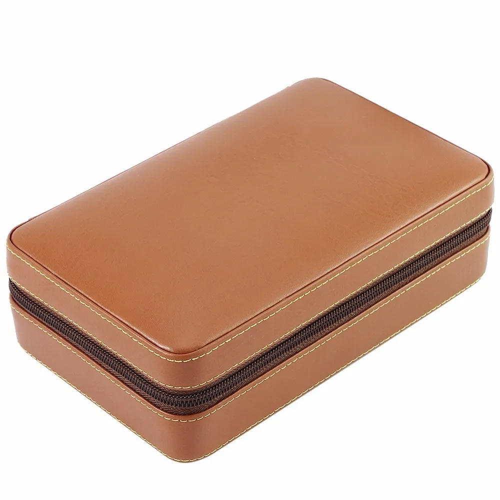 Кожа кедр выстроились хьюмидор путешествия под Сигар Увлажнитель для хранения