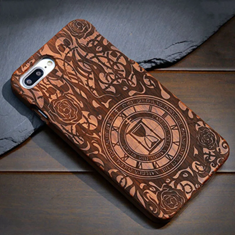 LD Деревянный ящик для samsung Galaxy S5, S6, S7, S8, S9 Edge Plus, Note 3, 8, 9, чехол для телефона s, чехол, натуральный бамбук, резьба, Fundas - Цвет: LD