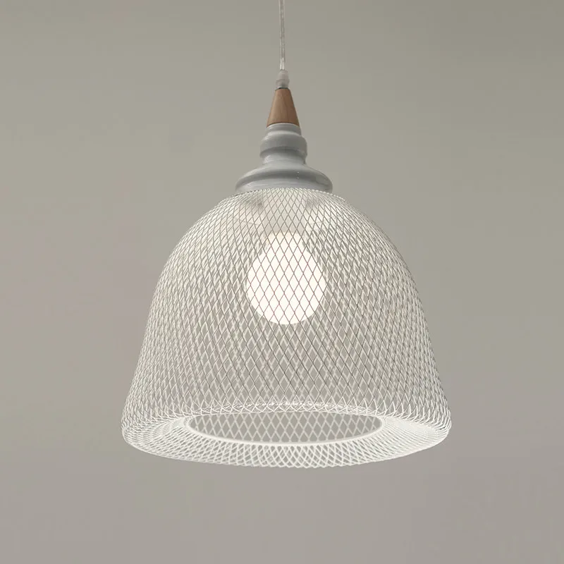 Современная креативная белая подвеска Сетка светильник из кованого металла