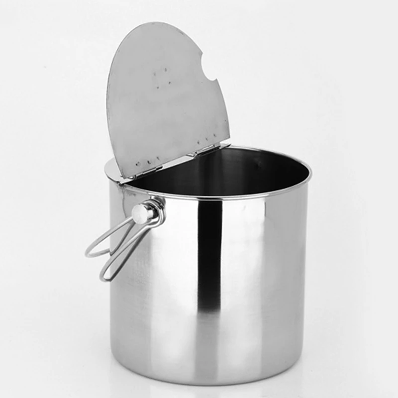 Ведро для льда из нержавеющей стали портативная откидная крышка контейнер