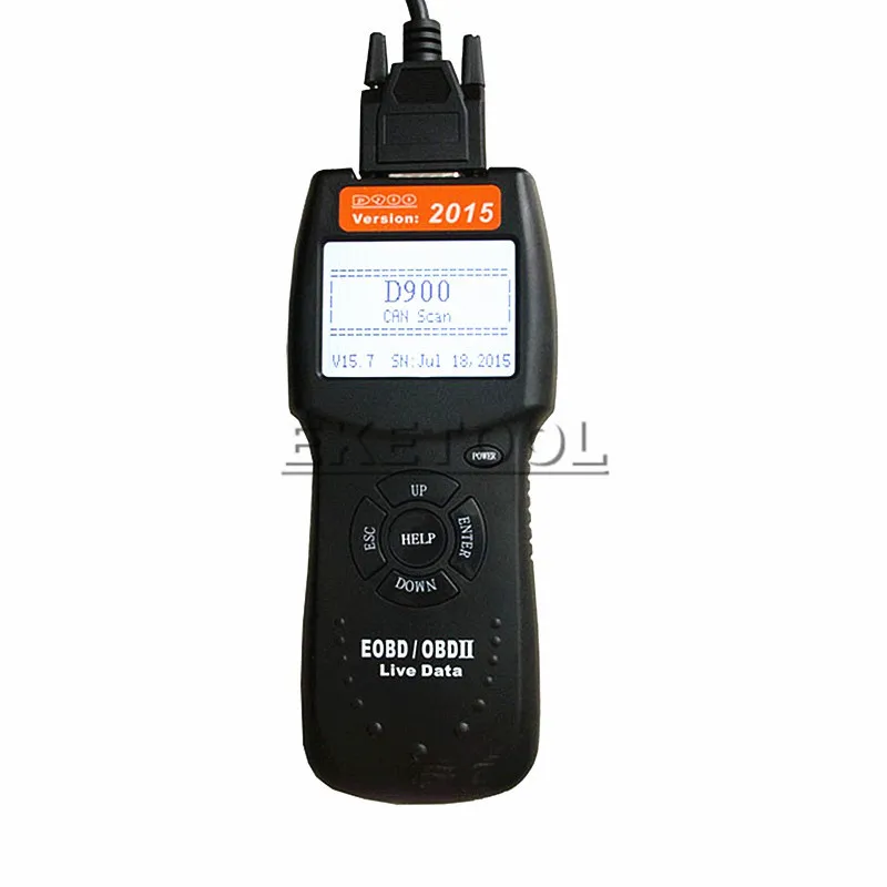 OBDII EOBD Универсальный D900 считыватель кодов OBD2 сканер версия Последние CAN-BUS прямые данные DTC OBD проверочный двигатель мультибрендовый автомобиль