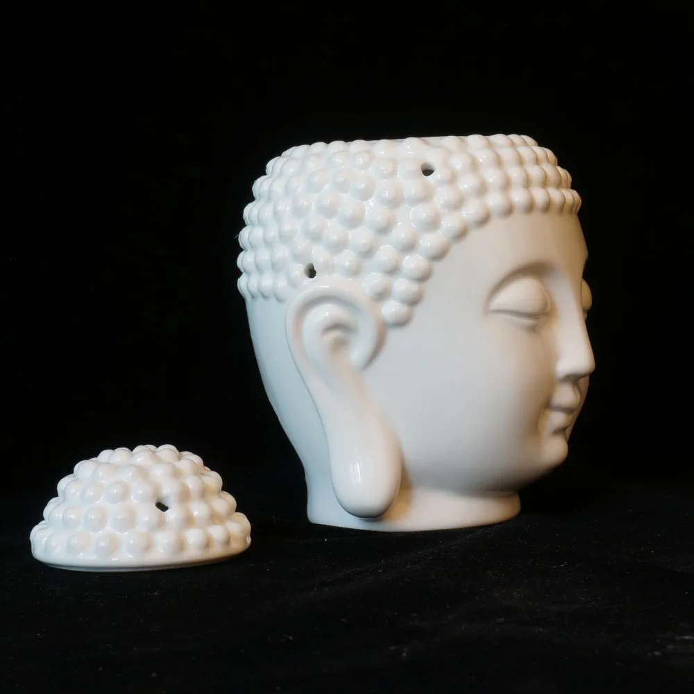 Керамическая статуя Будды масляная горелка лампа в форме свечи налобный