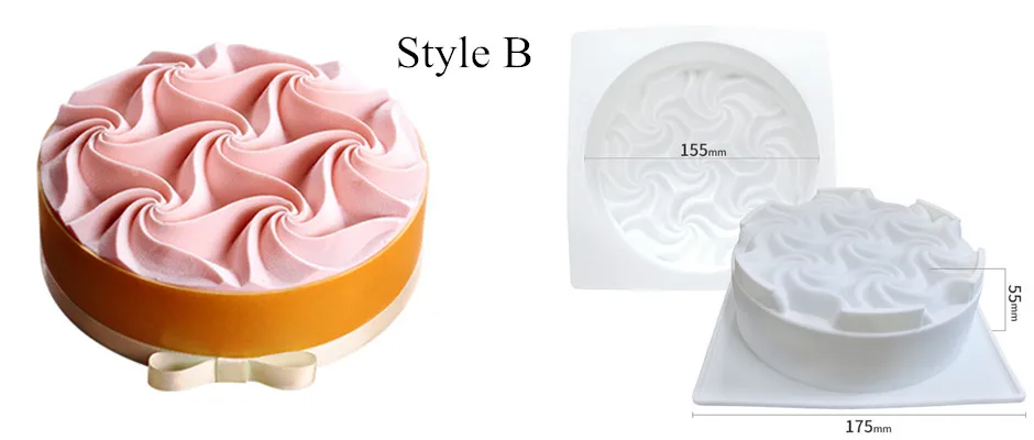 Style B Meibum силиконовая форма для выпечки в форме цветка для выпечки шоколадный брауни мусс сделать десерт кекса кухонный набор силиконовых противней инструменты дома Вечерние - Цвет: Style B