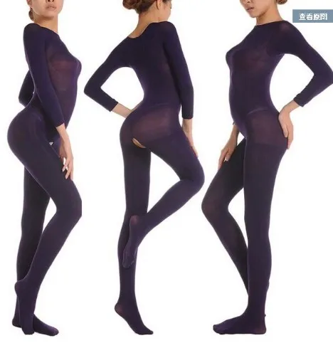 Новый Для женщин 120D Танцы индивидуальная бархатные чулки для тела сиамские плоть
