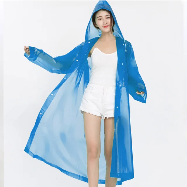 Прозрачный водонепроницаемый дождевик для детей и взрослых желтый девочек