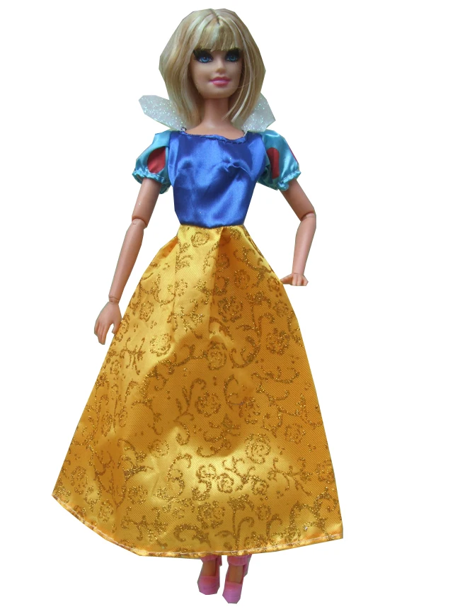 Free shipping 5sets/lot anna elsa snow white mermaid Cinderella princess dress for barbie doll | Игрушки и хобби