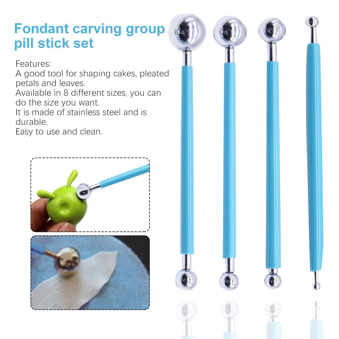 4 шт./компл. DIY Инструменты из полимерной глины нержавеющей стали