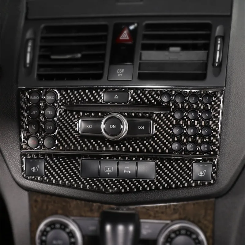 Центральная консоль кондиционер CD панель Крышка отделка 2 шт. для Mercedes Benz C class W204