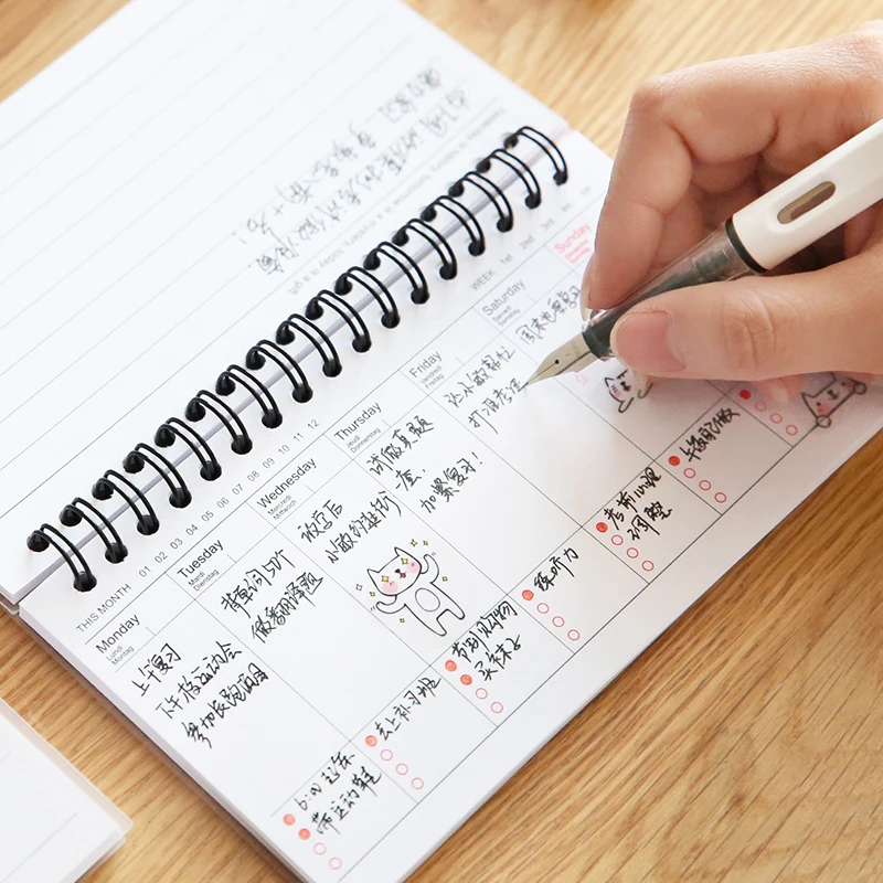 Еженедельник для суши мини блокнот на спирали расписание неделю милые
