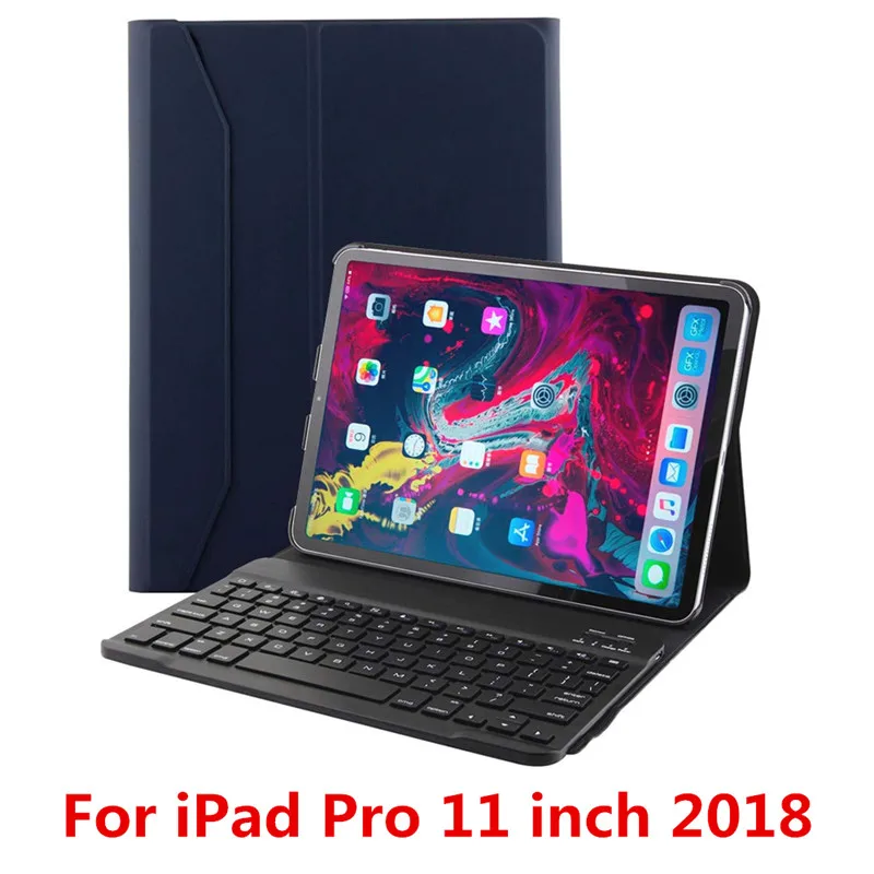 1011-11-Blue Bluetooth клавиатура чехол для iPad Mini 5 4 3/2/1 Air 1/2 чехол для iPad / 9,7 Pro 10,5 11 дюймов MacBook Air 3 10,5 крышка клавиатуры - Цвет: 1011-11-Blue