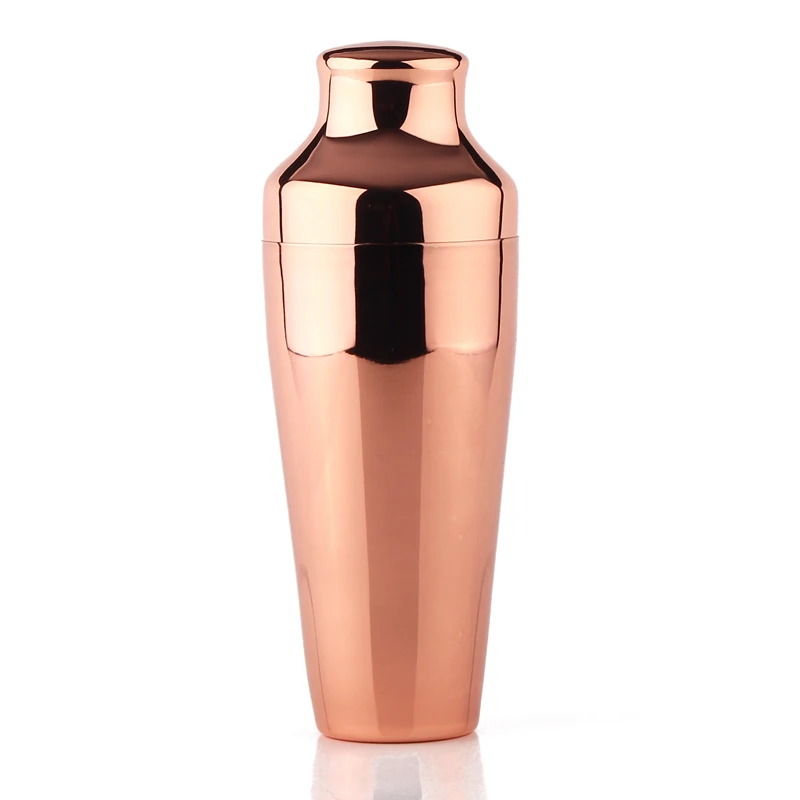 Copper Finish Премиум Парижский шейкер для коктейлей, медь/золото/черный/бронза и зеркальная отделка шейкер, 18-8 барная посуда из нержавеющей стали/инструменты - Цвет: Copper Finish
