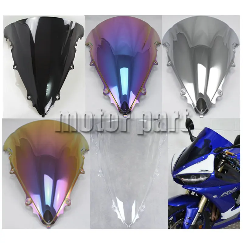 Мотоциклетные ветровое стекло экраны для 2003 2004 2005 04 05 Yamaha YZF R6 2006 2007 2008 2009 R6S YZF-R6 600 S цвет синий, черный; большие размеры