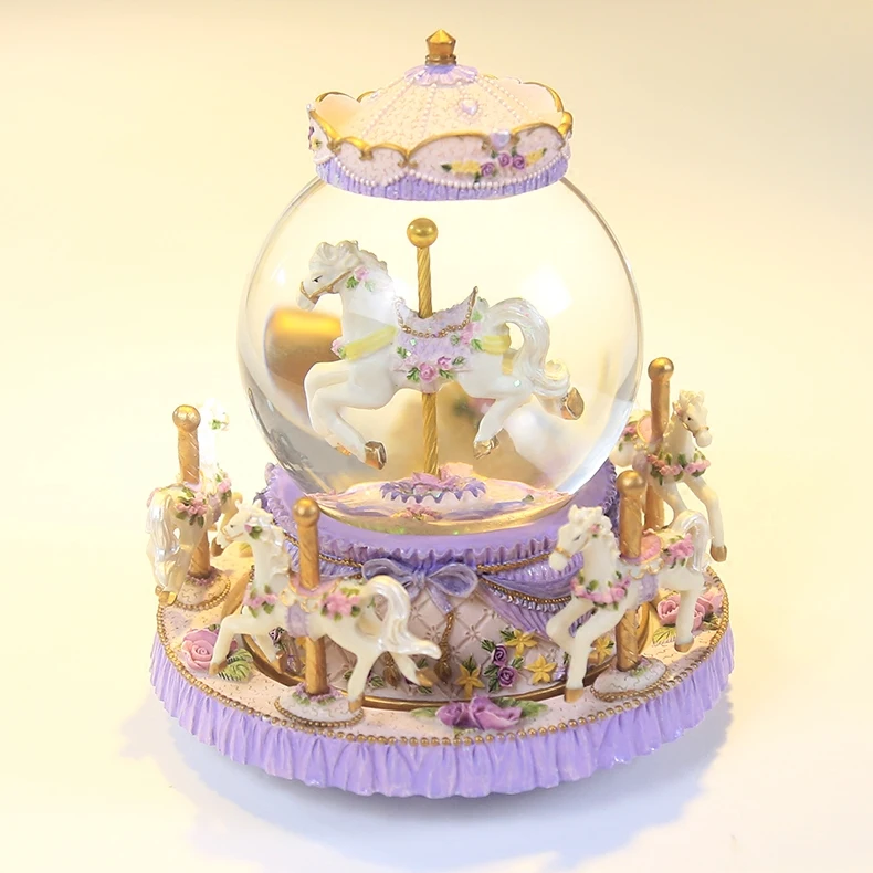 Хрустальный шар карусель музыкальная шкатулка Снежинка креативный бутик