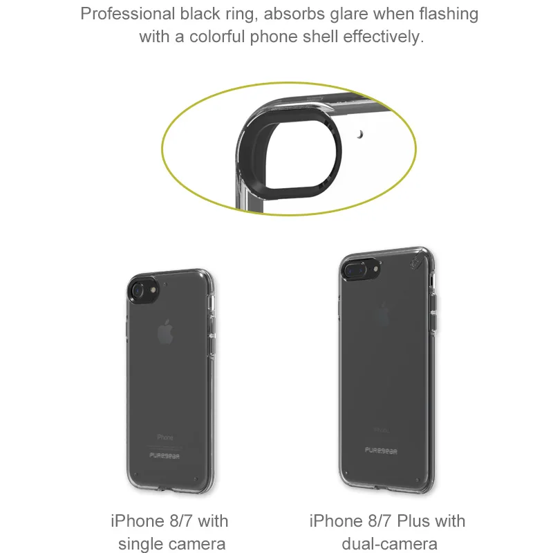 Puregear оригинальный тонкий прозрачный корпус анти шок Прозрачный чехол для iPhone 8 7 (4