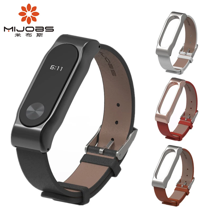 Ремешок Mijobs из искусственной кожи Miband 2 ремешок mi band на запястье умный браслет