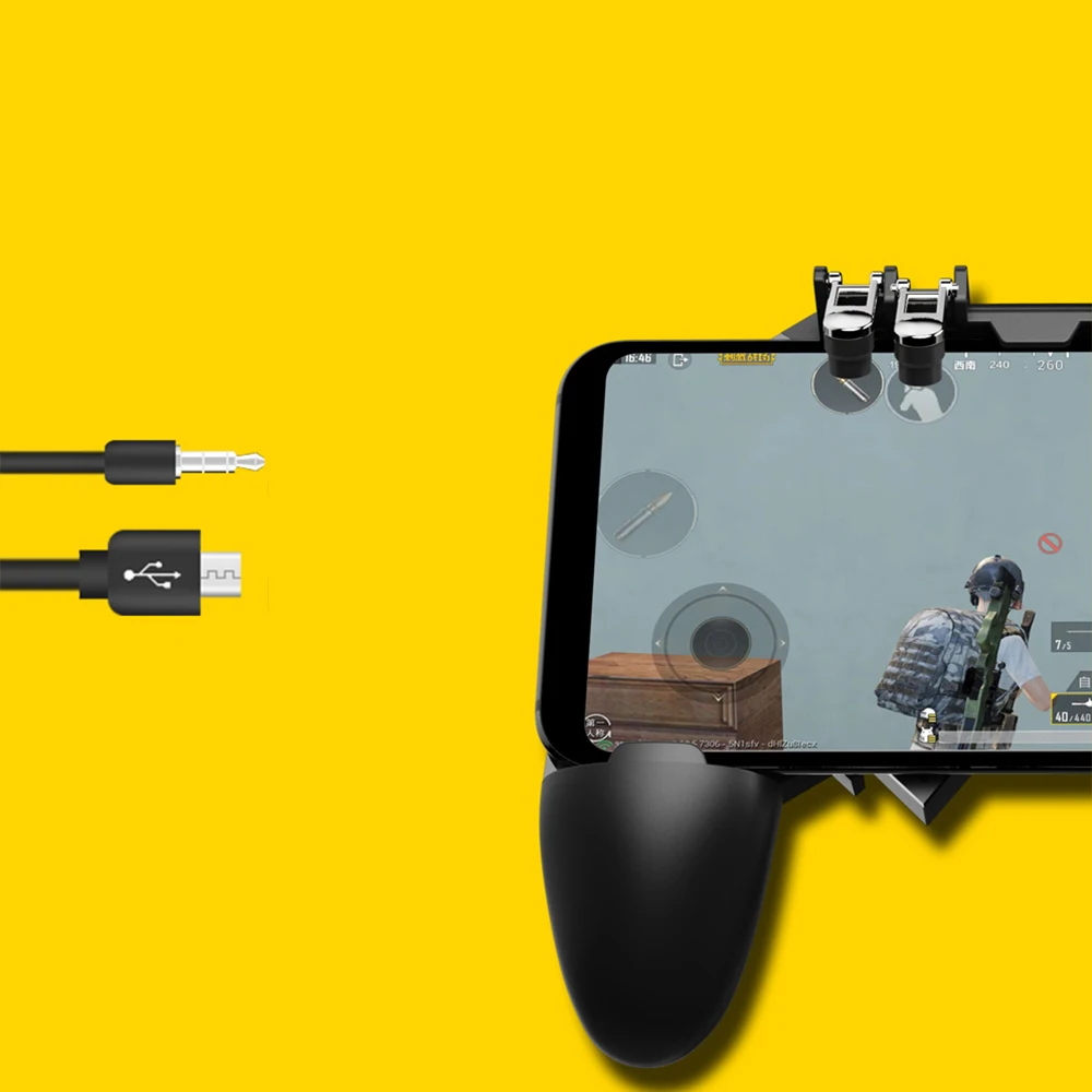 Мобильный контроллер PUBG, кнопка поворота, геймпад для PUBG IOS Android, шесть 6 пальцев, операционный геймпад, периферийный контроллер PUBG