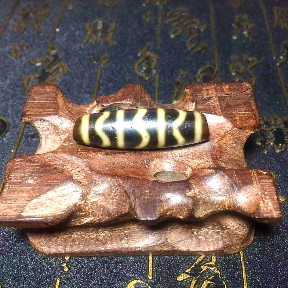 Для чистого Тибета Старый Агат Дзи бисера 12*39 5 мм старый желтый узор воды бусины