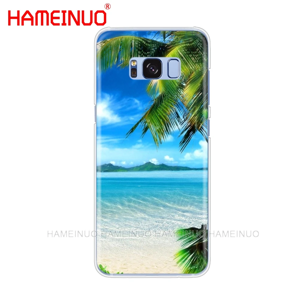 HAMEINUO Летний Пляжный сцена на закате на море Пальма чехол для телефона чехол для samsung Galaxy S9 S7 edge PLUS S8 S6 S5 S4 S3 MINI - Цвет: 42043