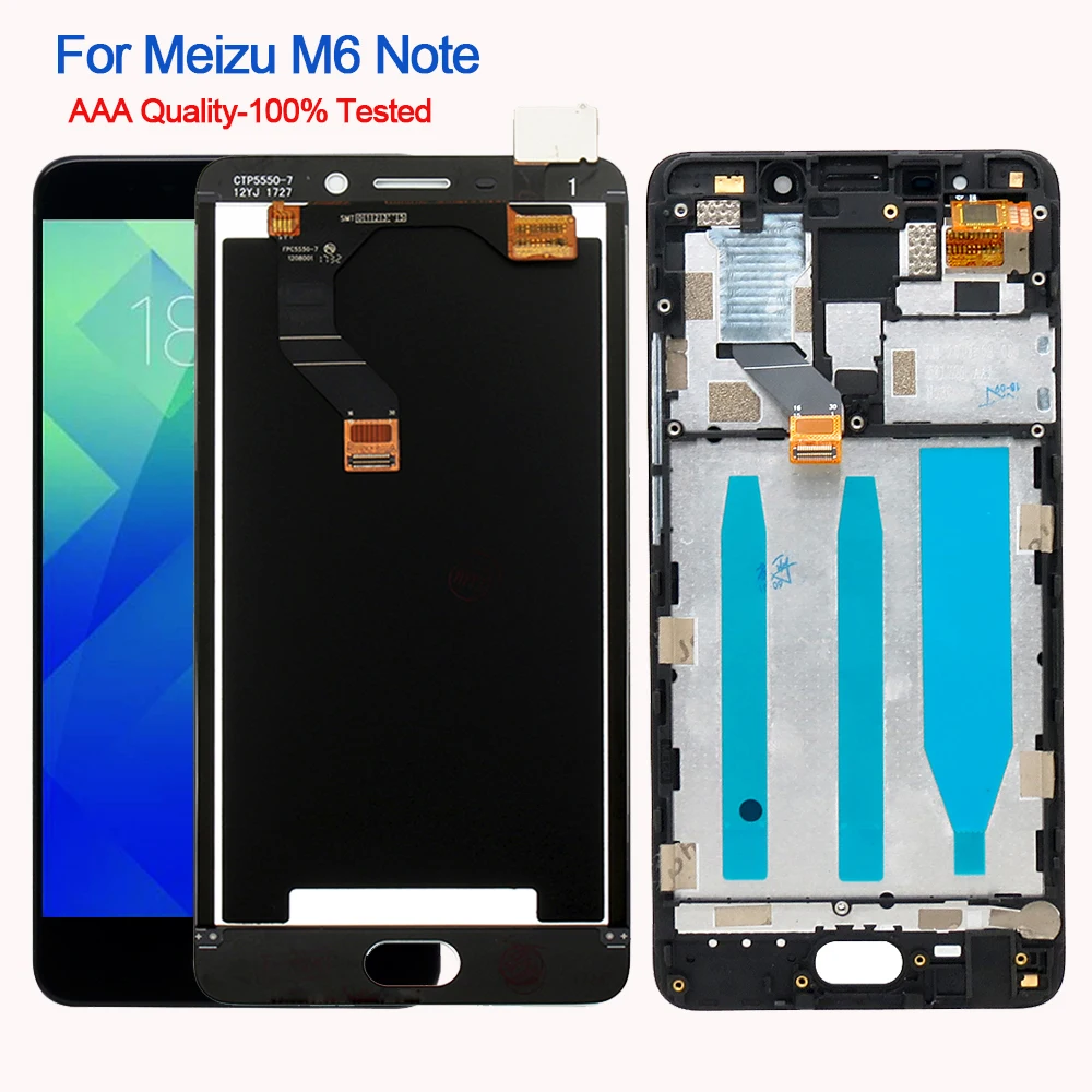 Новый ЖК дисплей для Meizu M6 Note дигитайзер сенсорного экрана с рамкой в сборе