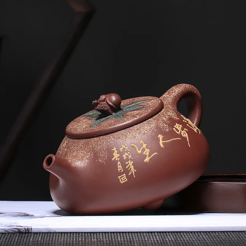 Кастрюля из фиолетового песка Yixing руда кастрюля ручной работы камня для прогулок