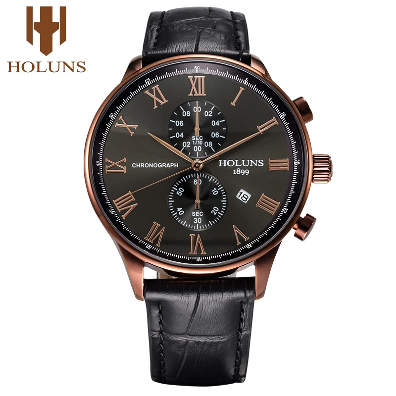 Кварцевые часы для мужчин португальский бренд Роскошный хронограф мужские кожа