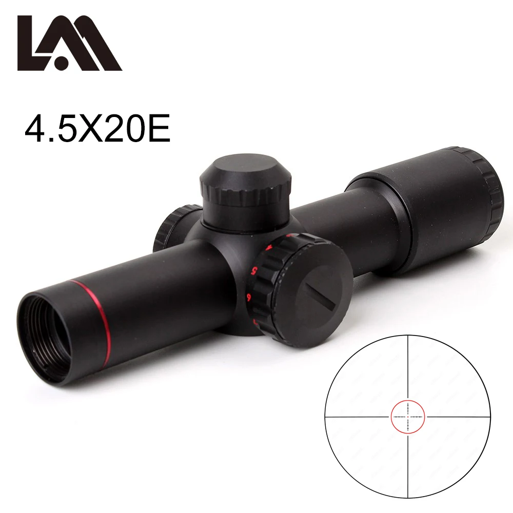 Оптический прицел LAMBUL 4 5x20 компактный для охотничьей винтовки с красной