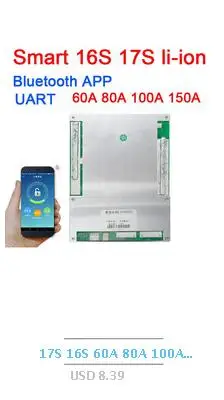 4S 100A Lifepo4 литий-железо-фосфат смарт-BMS плата защиты батареи w баланс Bluetooth приложение UART программное обеспечение монитор