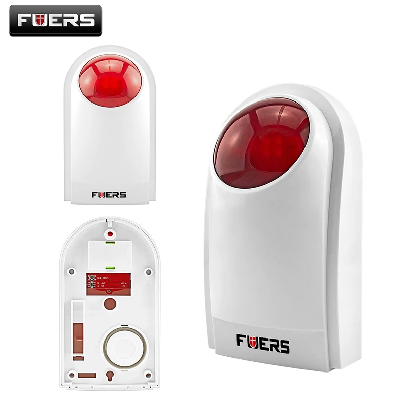 Fuers J008 110dB Крытый беспроводной мигающий 433 МГц сирена стробоскоп светильник сирена Рог костюм для всех системы сигнализации