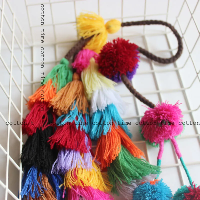 1 шт. аксессуары ручной работы кисти в этническом стиле с помпоном декоративная