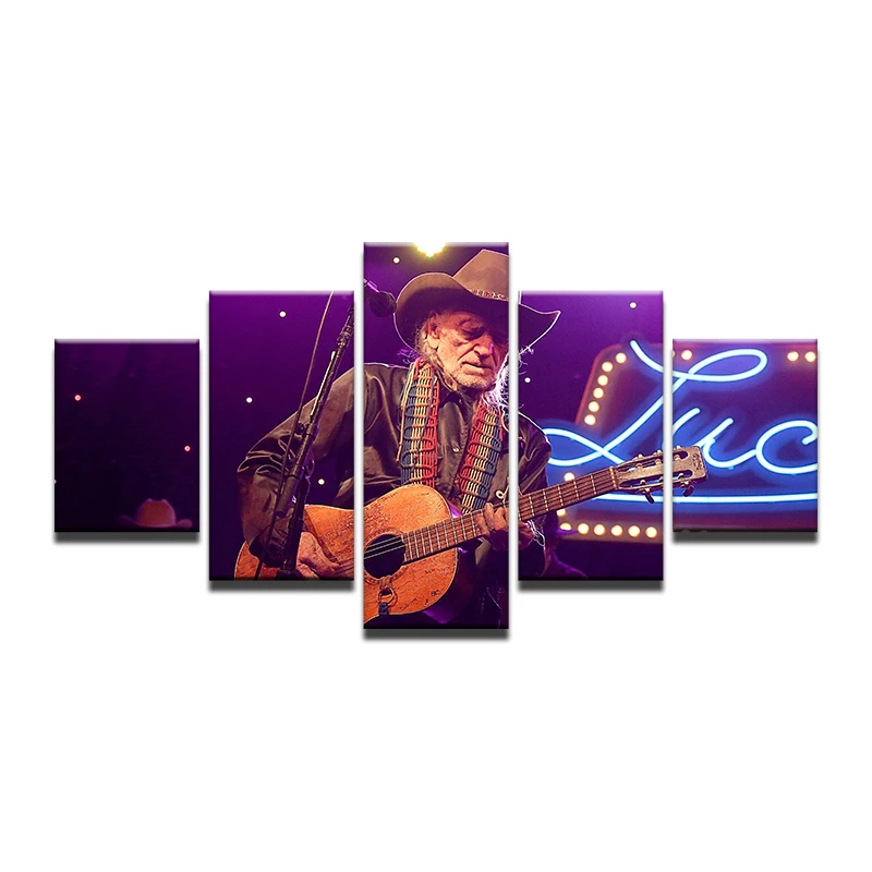 Картина на холсте с изображением певицы Вилли Нельсона Техасского Мусса для